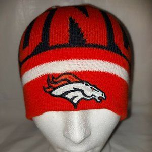 NFL Team Apparel DENVER BRONCOS Team Logo Toque Winter Sports Youth Boys Hat